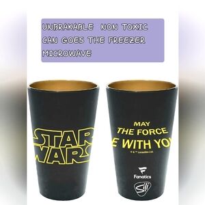 STARWARS 16 oz Silicone Glass, New with Tags